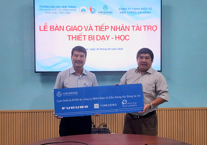 Tài trợ thiết bị vận hành, khai thác thủy sản trên tàu cá phục vụ đào tạo